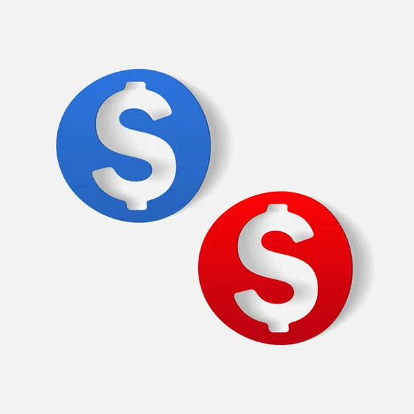 Realistický grafický prvek: peníze — Stockový vektor