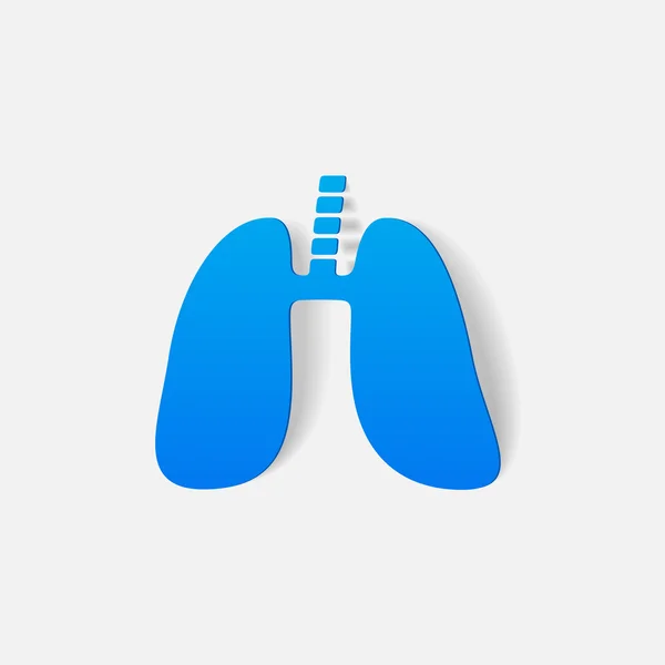 Realistisches Gestaltungselement: Lunge, Medizin — Stockvektor