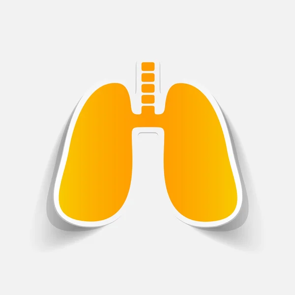 Realistic design element: lung, medical — Stock Vector