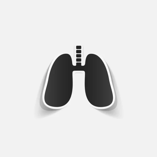 Realistic design element: lung, medical — Stock Vector