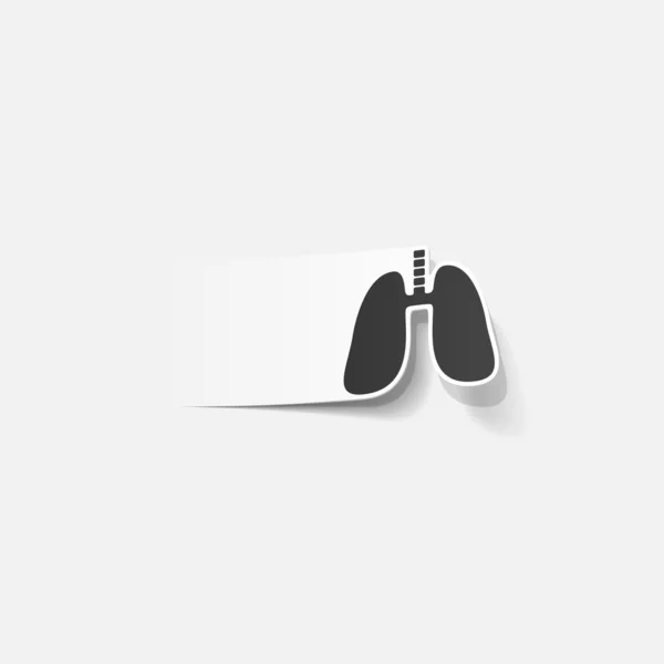 Realistic design element: lung, medical — Stock Vector