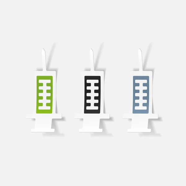 Realistic design element: syringe, medical — Stock Vector