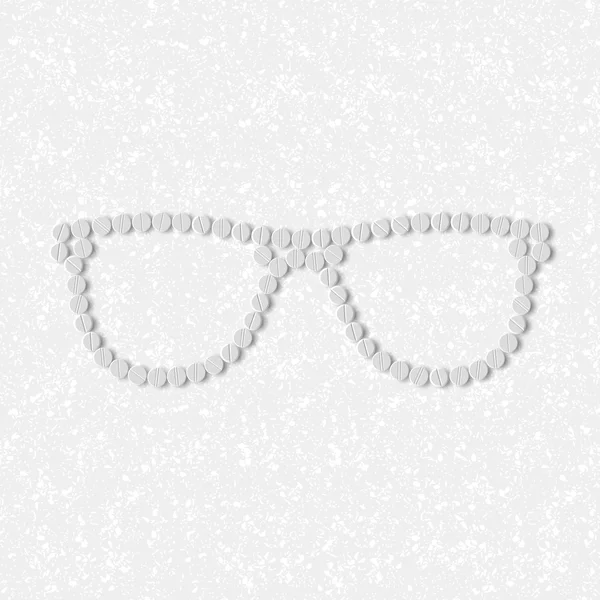 Konsep pil: kacamata - Stok Vektor