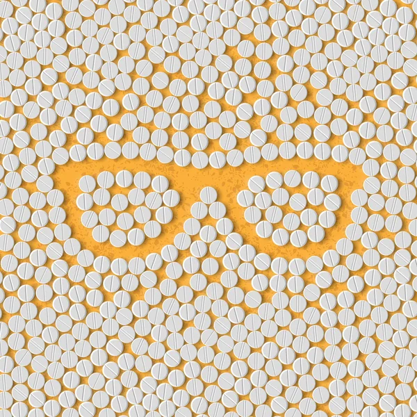 Concepto de pastillas: gafas — Archivo Imágenes Vectoriales