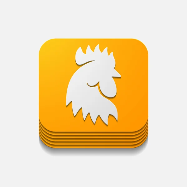 App concept: cock, vogel, landbouw — Stockvector