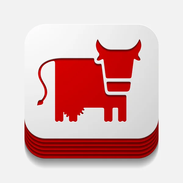 Conceito de app: vaca, agricultura — Vetor de Stock