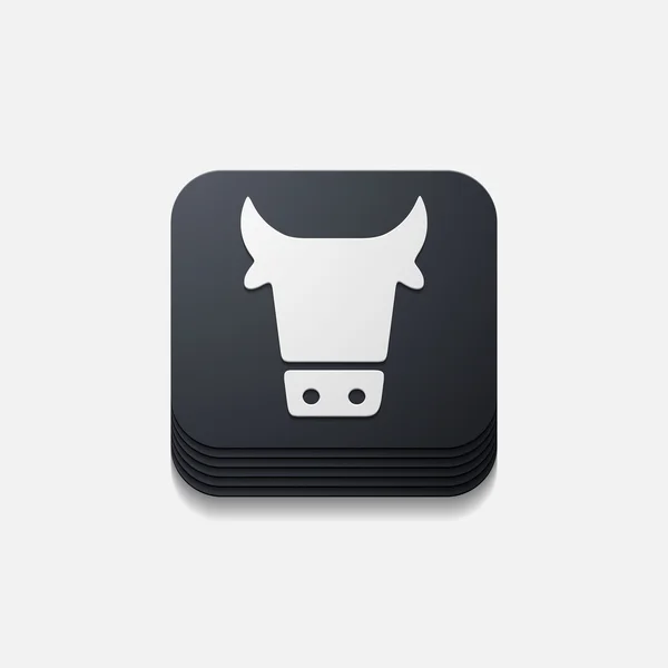 App kavramı: inek, tarım — Stok Vektör