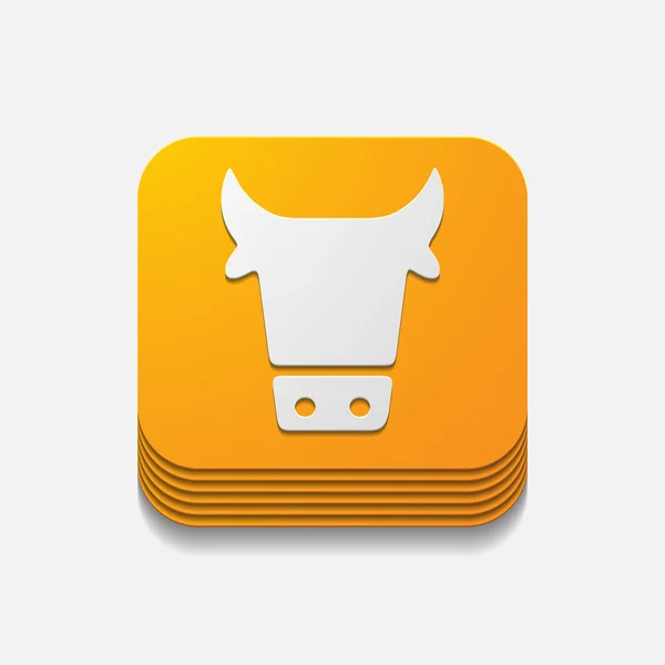 Concetto di applicazione: mucca, agricoltura — Vettoriale Stock