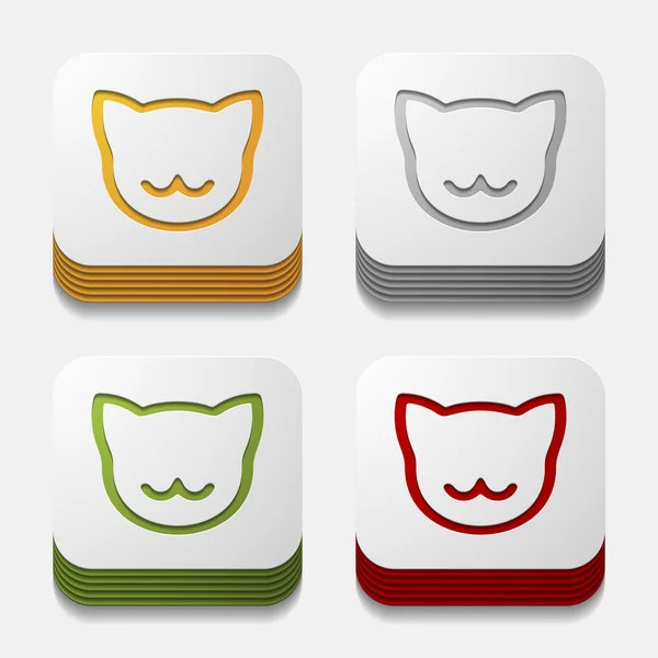 App-Konzept: Katze — Stockvektor
