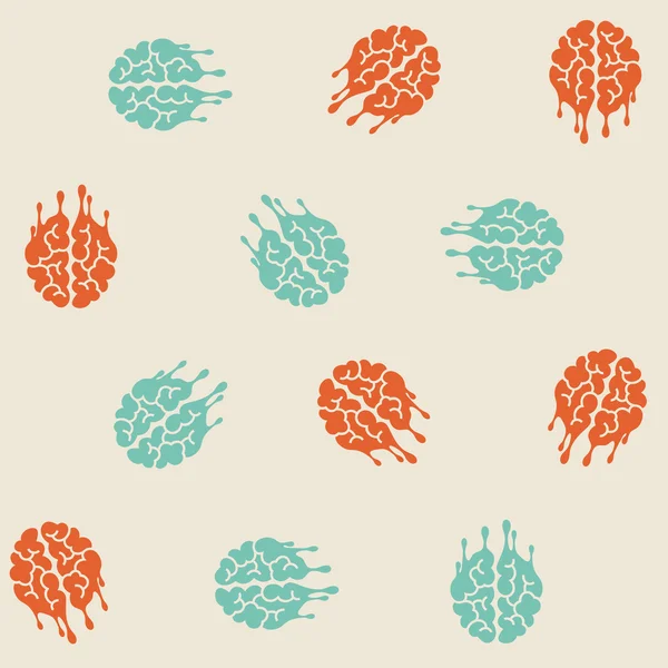 Nahtloser Hintergrund: Gehirn, Schmelze, Schmelze — Stockvektor