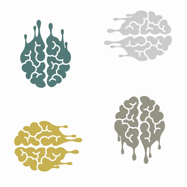 Fondo sin fisuras: cerebro, fusión, se derrite — Vector de stock