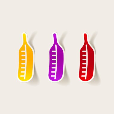 gerçekçi tasarım öğesi: termometre, tıbbi