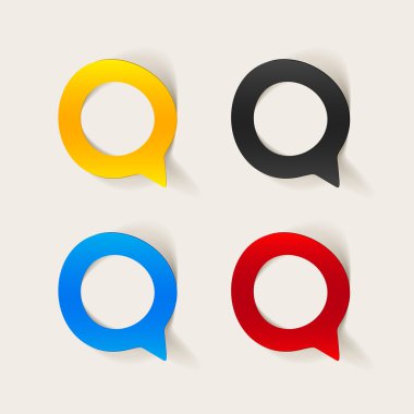 gerçekçi tasarım öğesi: kabarcık, konuşma