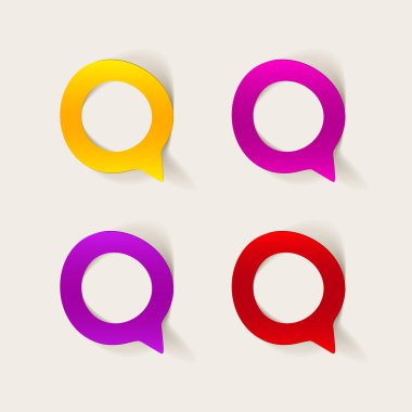 gerçekçi tasarım öğesi: kabarcık, konuşma