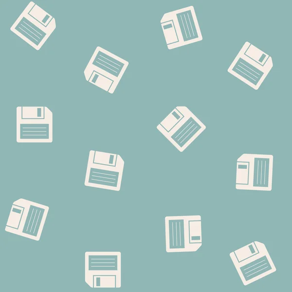 Seamless background: floppy, disk — Stock Vector