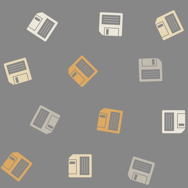 Seamless background: floppy, disk — Stock Vector