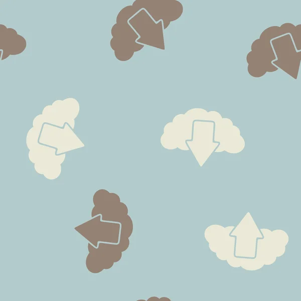 Fond transparent : nuage, flèche — Image vectorielle