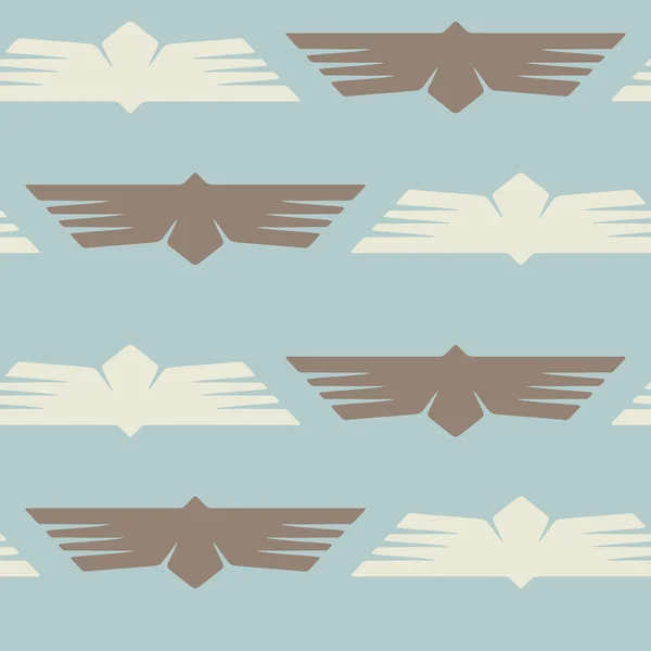 Безшовний фон: крило, перо, птах — стоковий вектор