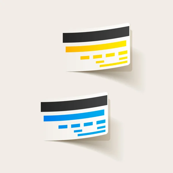 Elemento de design realista: crédito, cartão — Vetor de Stock