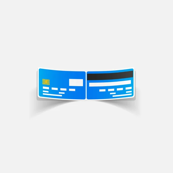 Elemento de diseño realista: crédito, tarjeta — Vector de stock