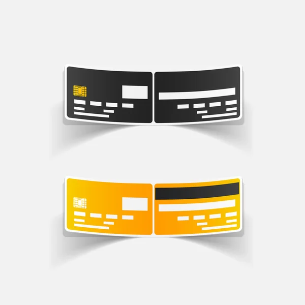 Realistic design element: credit, card — Stock Vector