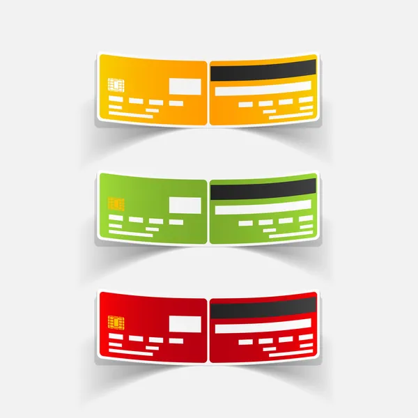 Realistisches Gestaltungselement: Kreditkarte — Stockvektor