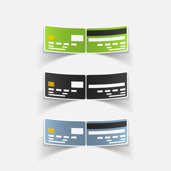 Elemento de design realista: crédito, cartão —  Vetores de Stock