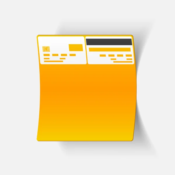 Elemento de design realista: crédito, cartão — Vetor de Stock