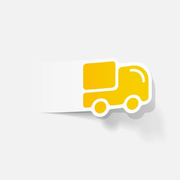 Realistic design element: car, delivery — Stock Vector