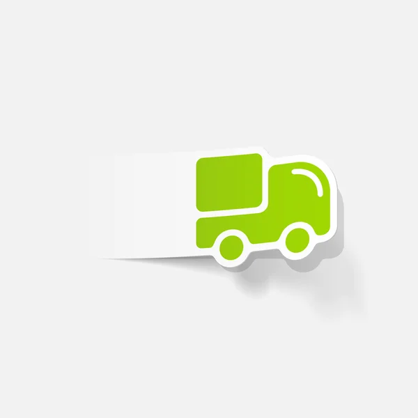 Realistische ontwerpelement: auto, levering — Stockvector