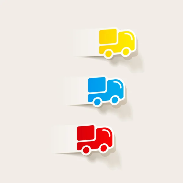 Realistic design element: car, delivery — Stock Vector