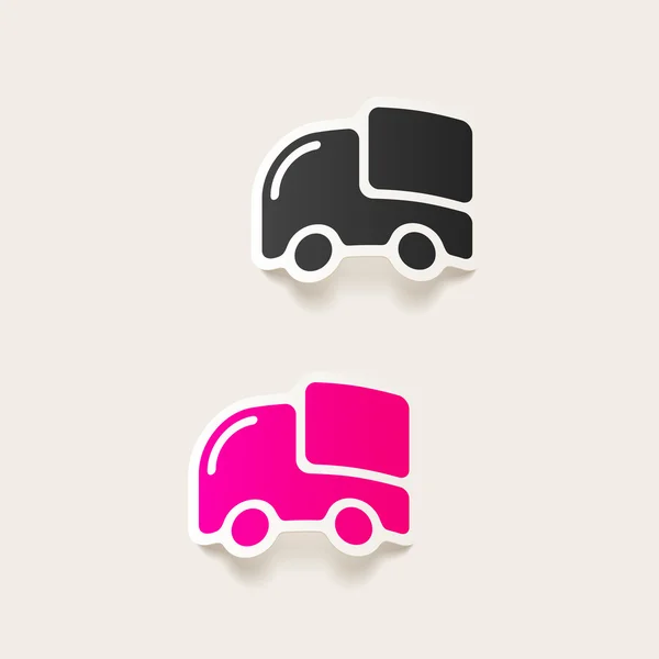 Realistic design element: car, delivery — Stock Vector