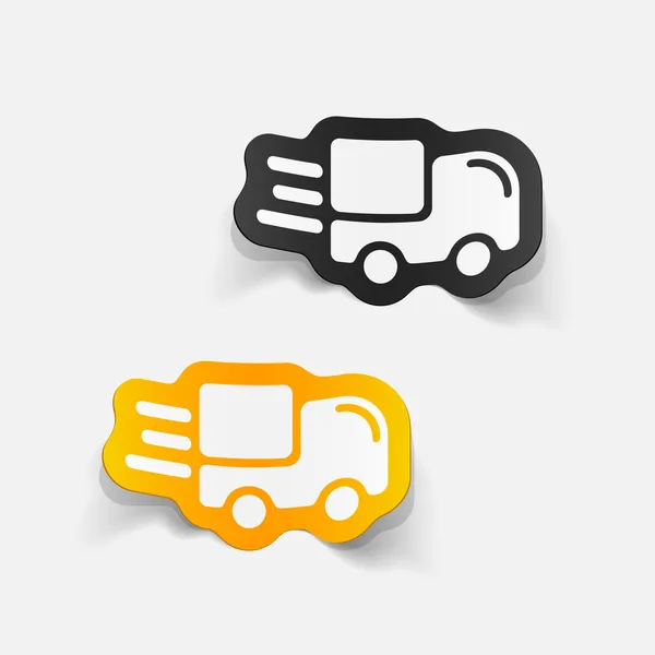 Realistic design element: car, delivery — Stock Vector