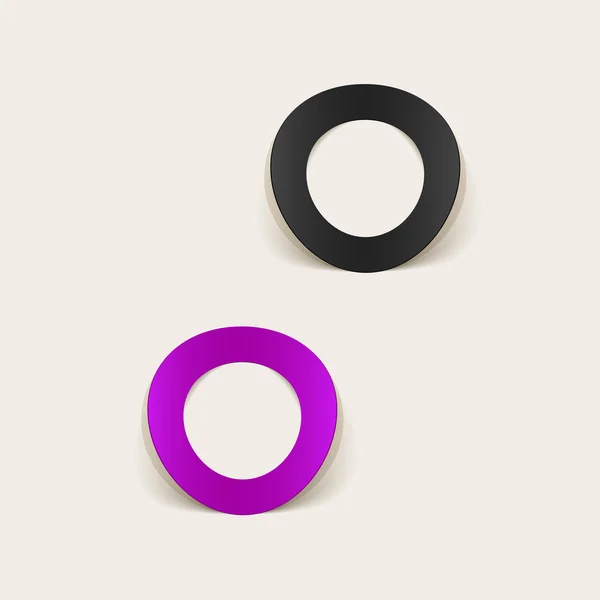 Elemento di design realistico: cerchio, anello — Vettoriale Stock