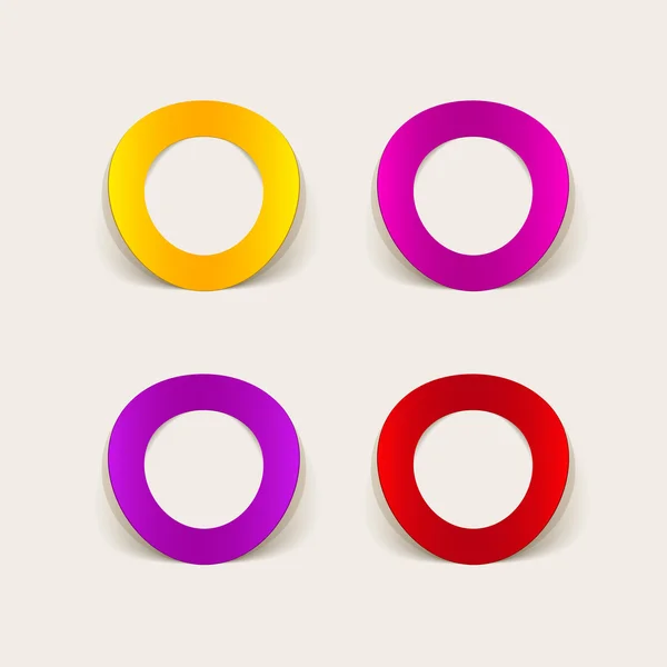Élément de conception réaliste : cercle, anneau — Image vectorielle