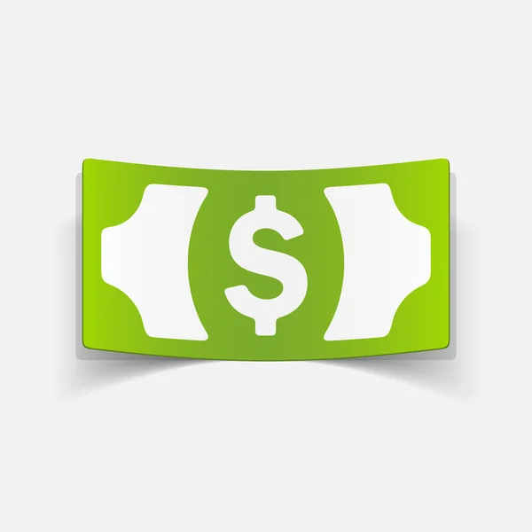 Élément de conception réaliste : argent, dollar — Image vectorielle