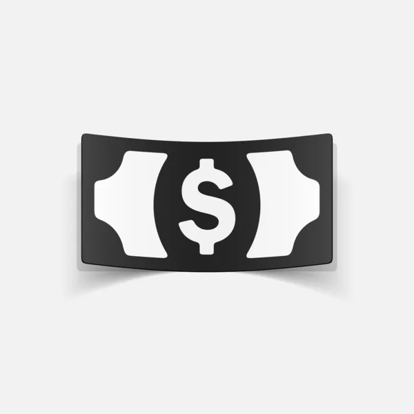 Realistic design element: money, dollar — Stock Vector