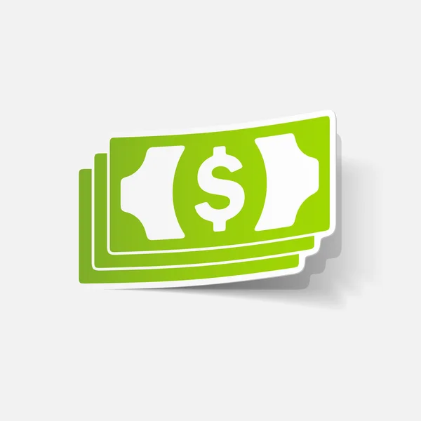 Elemento di design realistico: denaro, dollaro — Vettoriale Stock