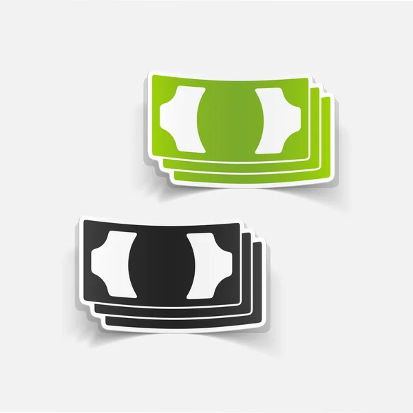 Realistic design element: money, dollar — Stock Vector