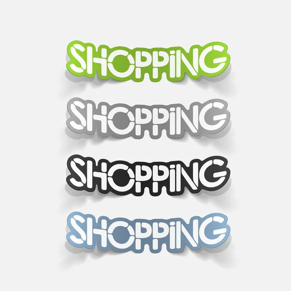 Élément de design réaliste : shopping — Image vectorielle