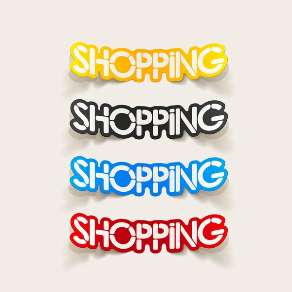 Élément de design réaliste : shopping — Image vectorielle