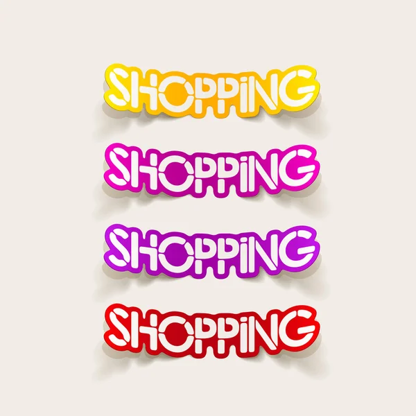 Élément de design réaliste : shopping — Image vectorielle