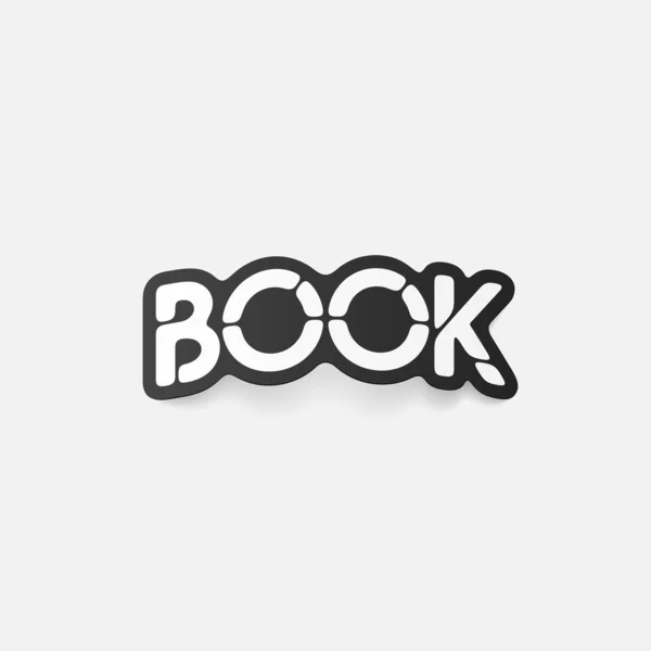 Elemento de diseño realista: libro — Vector de stock