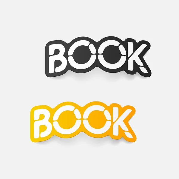 Elemento de diseño realista: libro — Vector de stock