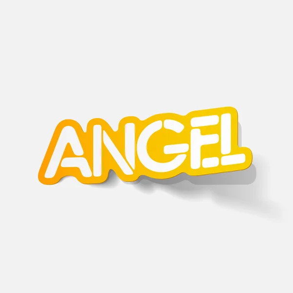 Elemento di design realistico: angelo — Vettoriale Stock