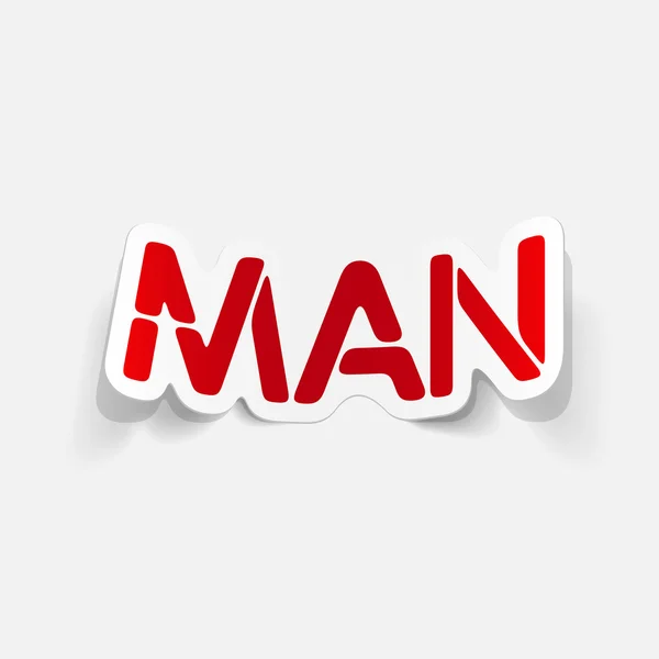 Realistic design element: man — Stock Vector