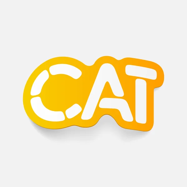 Elemento de design realista: gato — Vetor de Stock