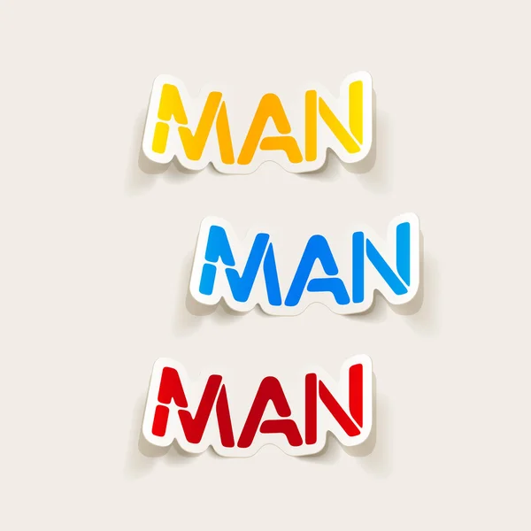 Realistische ontwerpelement: man — Stockvector