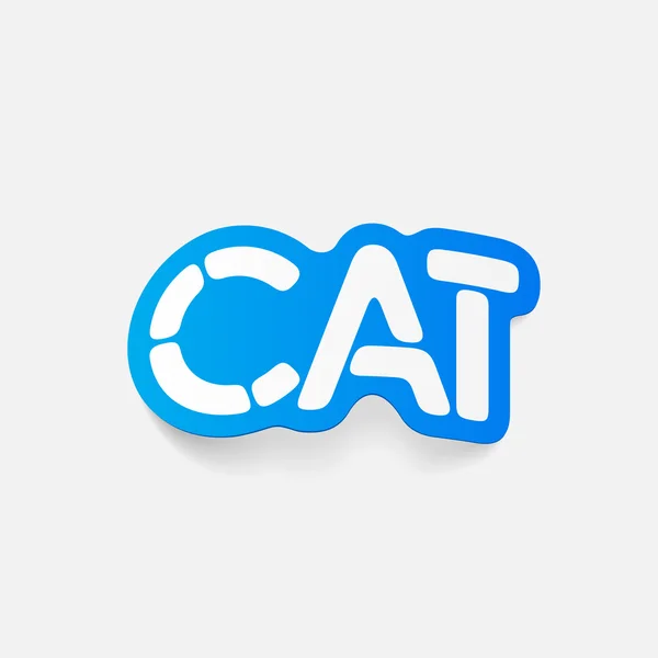 Elemento de design realista: gato — Vetor de Stock