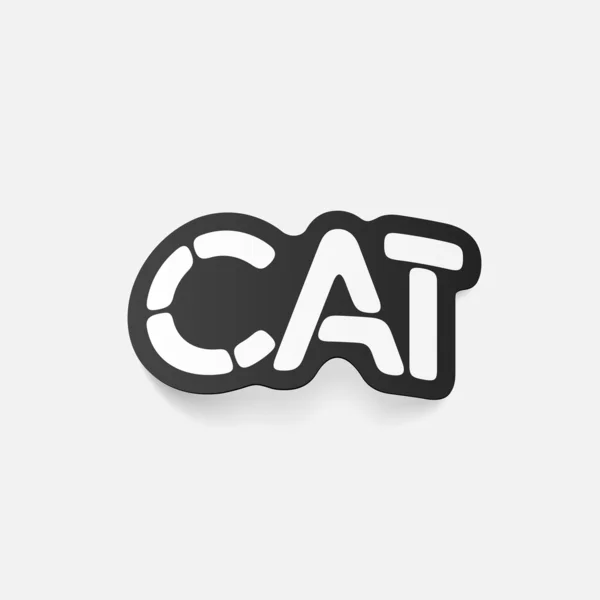 Elemento de design realista: gato — Vetor de Stock